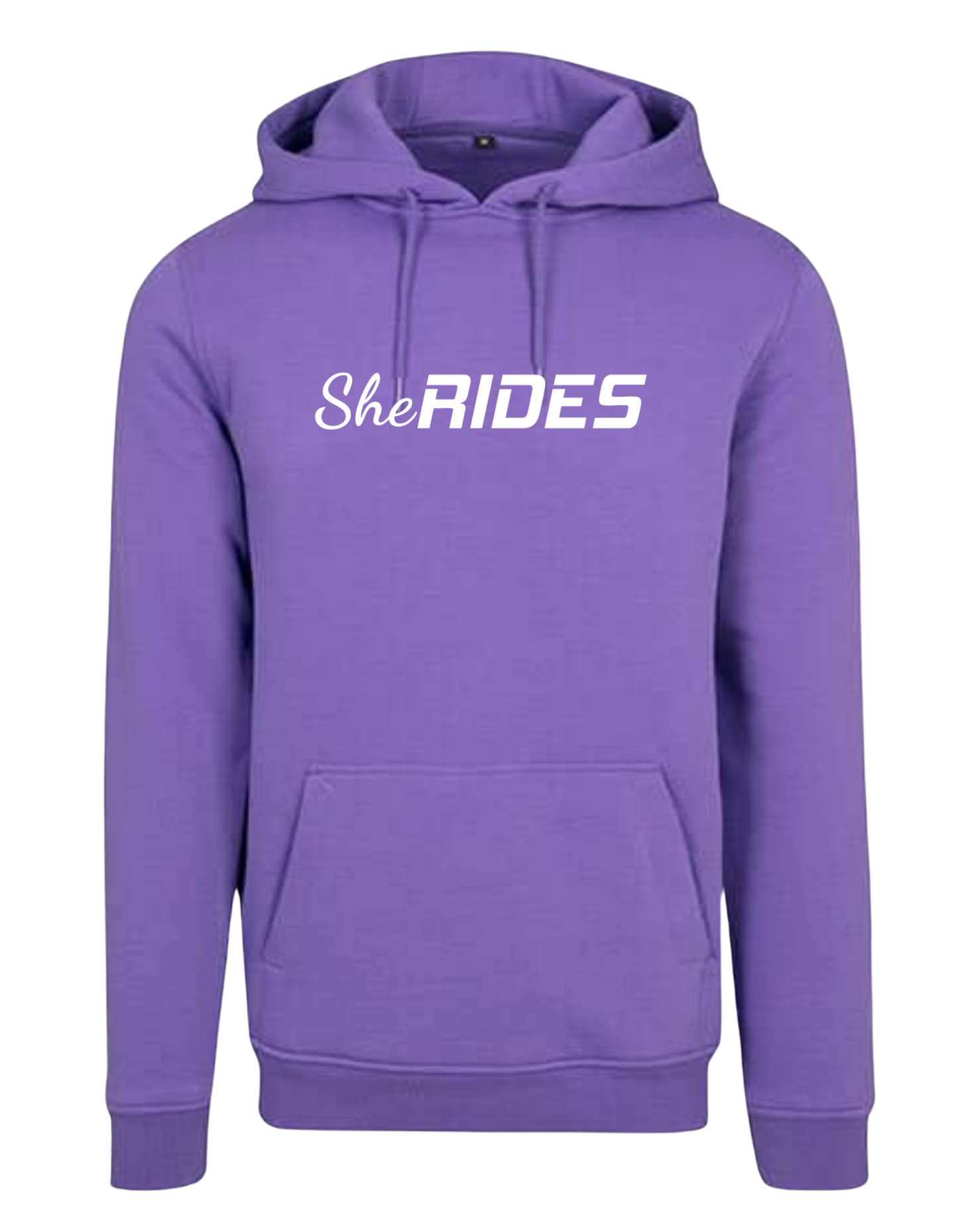 She Rides - Hoodie "Schriftzug weiß"