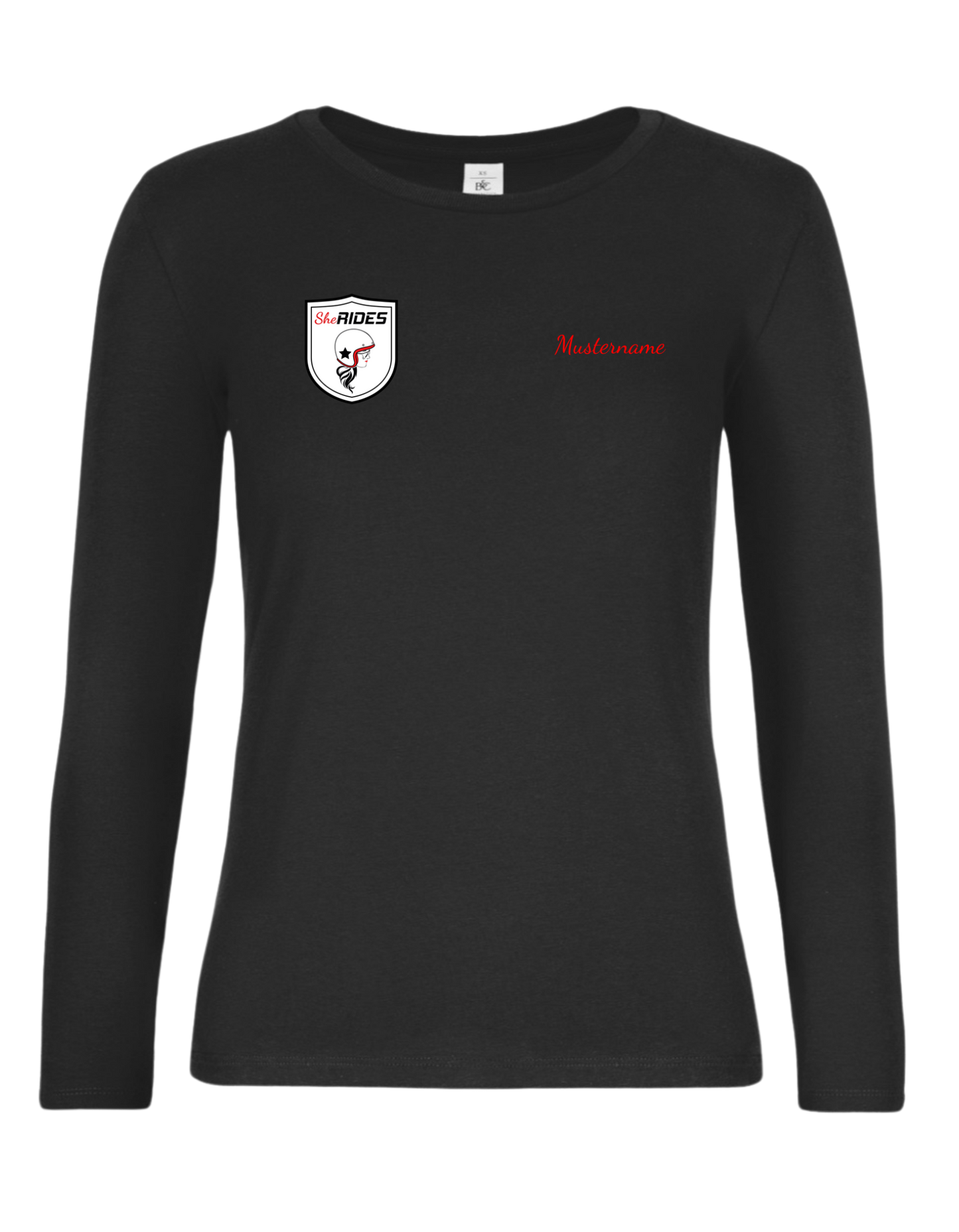 She Rides - Ladies Longsleeve "Wing Woman" - Optional mit Personalisierung
