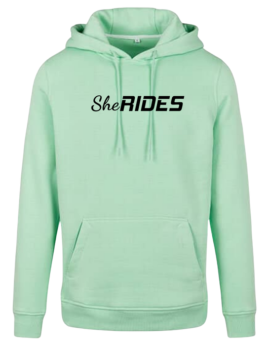She Rides - Hoodie "Schriftzug schwarz"