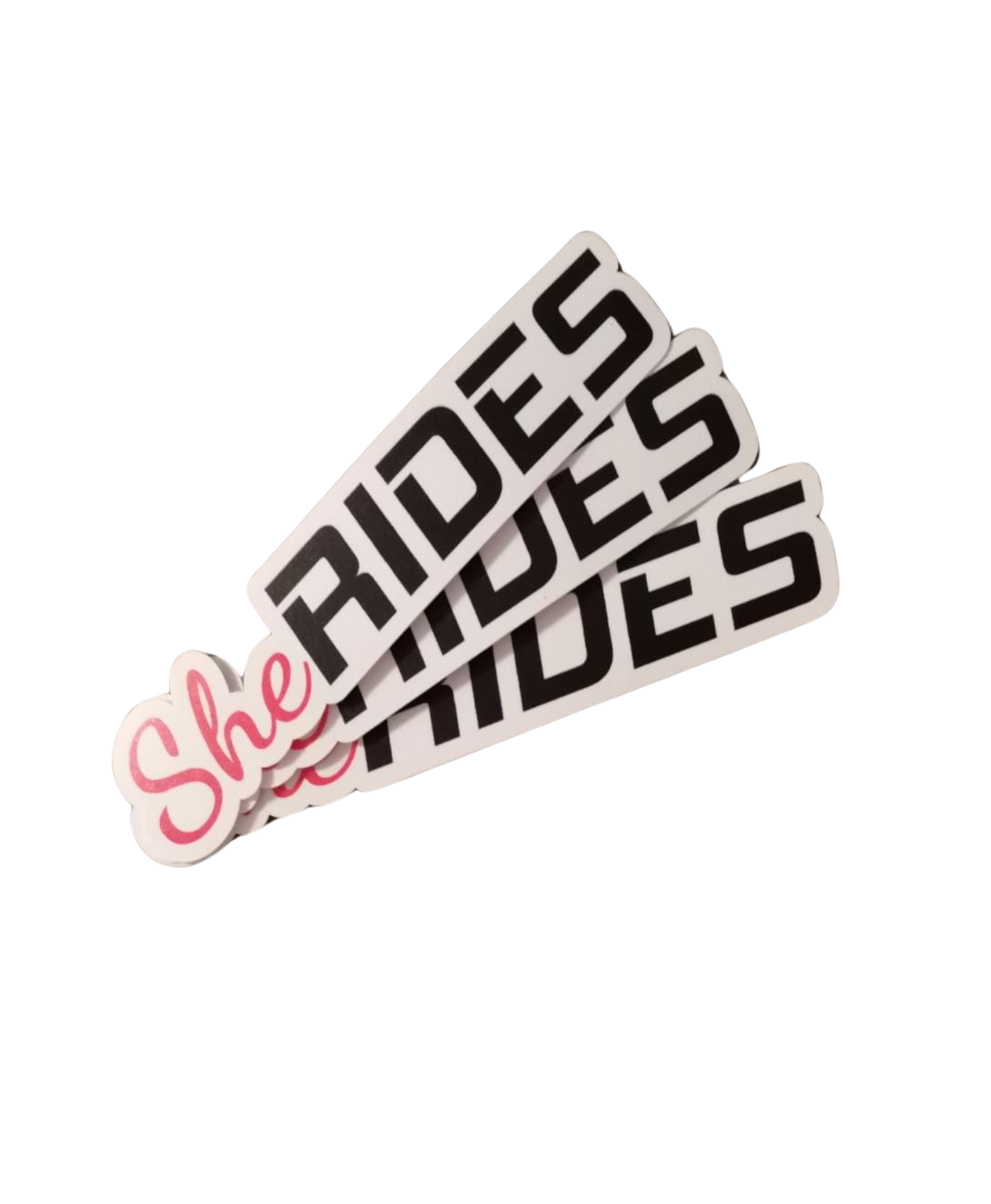 She Rides - 3er Set Aufkleber