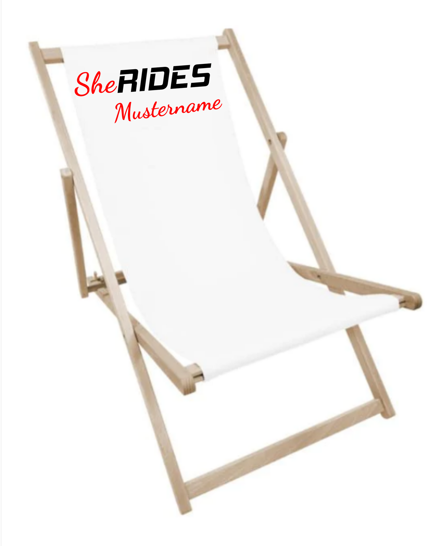 She Rides - Liegestuhl - She Rides - personalisierbar