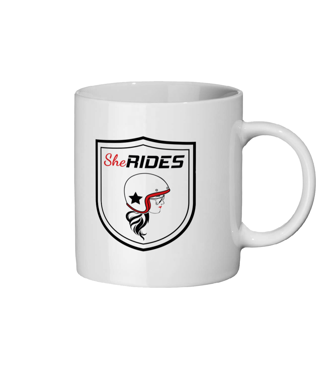 She Rides - Keramiktasse - "Cool Community"-Design