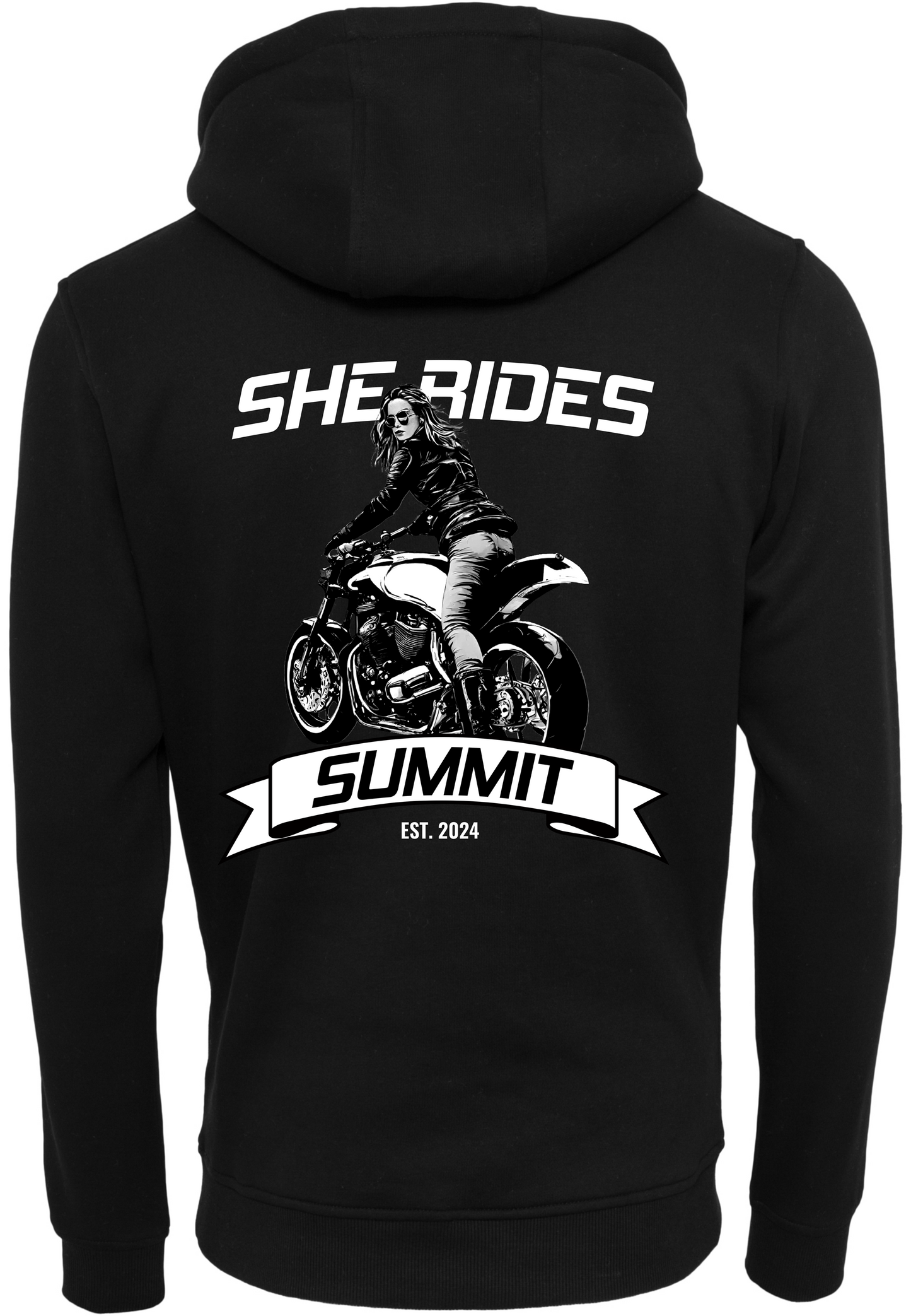 She Rides - Hoodie 2-farbig "Summit 2024"