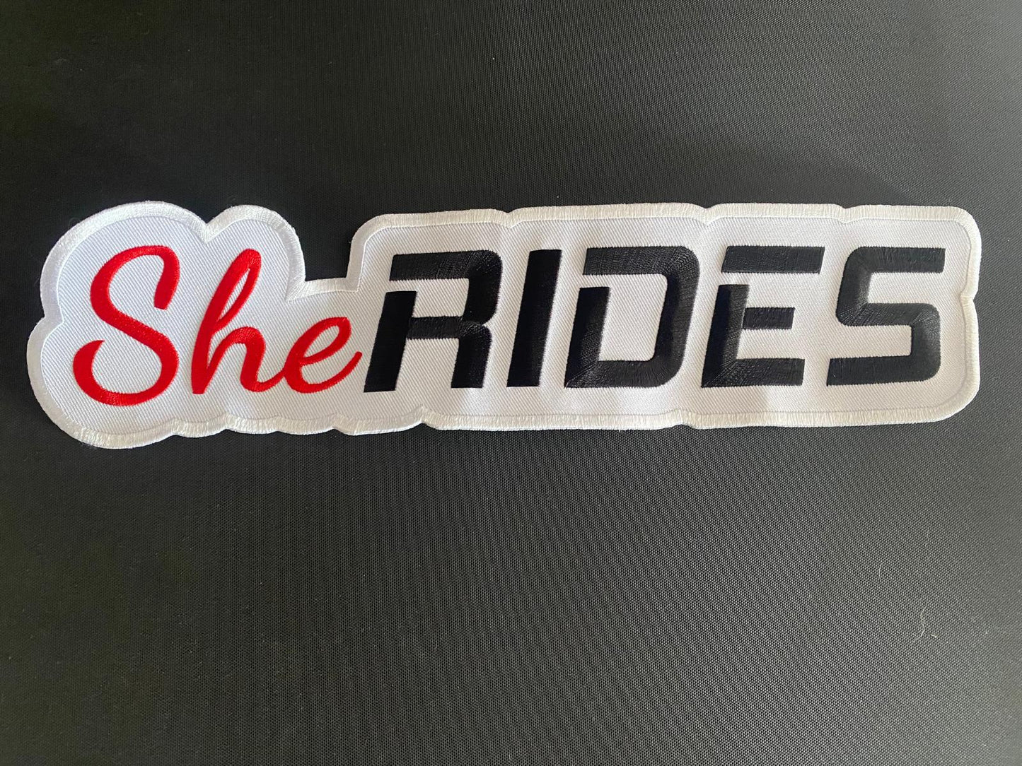 She Rides - Rückenpatch "Schriftzug"
