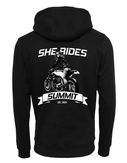 She Rides - Zipper "Summit 2024" - Optional mit Personalisierung