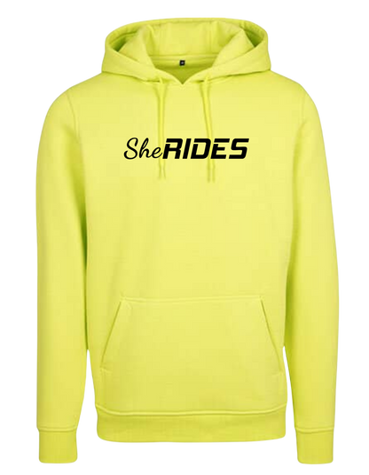 She Rides - Hoodie "Schriftzug schwarz"