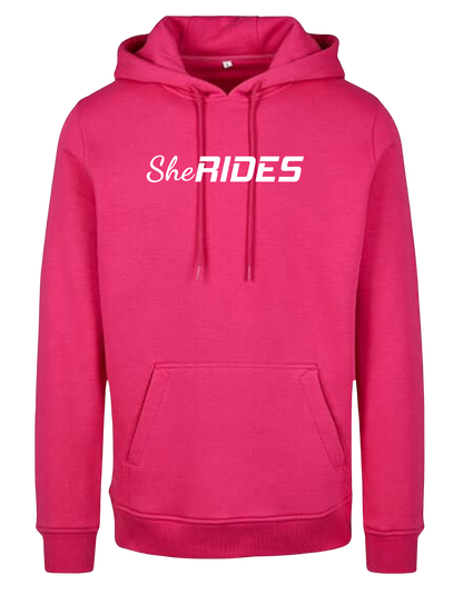 She Rides - Hoodie "Schriftzug weiß"