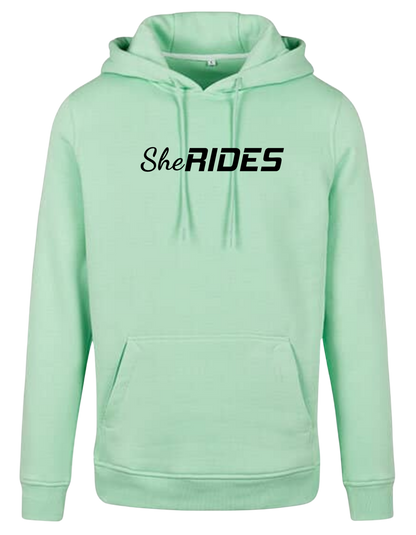 She Rides - Hoodie "Schriftzug schwarz"