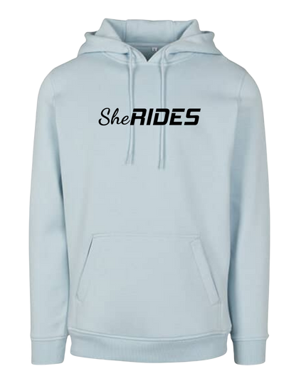 She Rides - Hoodie "Schriftzug schwarz"