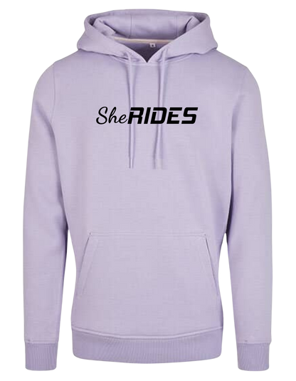 She Rides - Hoodie "Schriftzug schwarz"