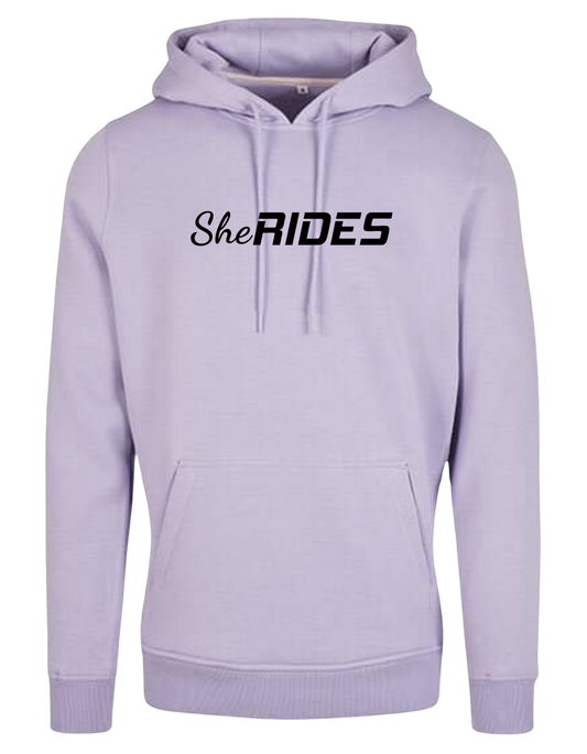 She Rides - Hoodie "Schriftzug schwarz"