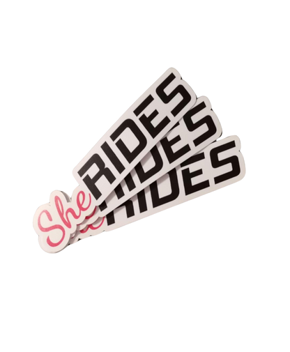 She Rides - 3er Set Aufkleber