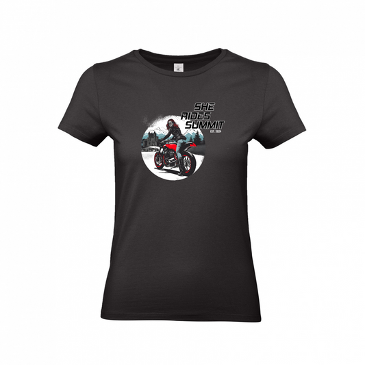 She Rides - Ladies T-Shirt "Summit 2024"