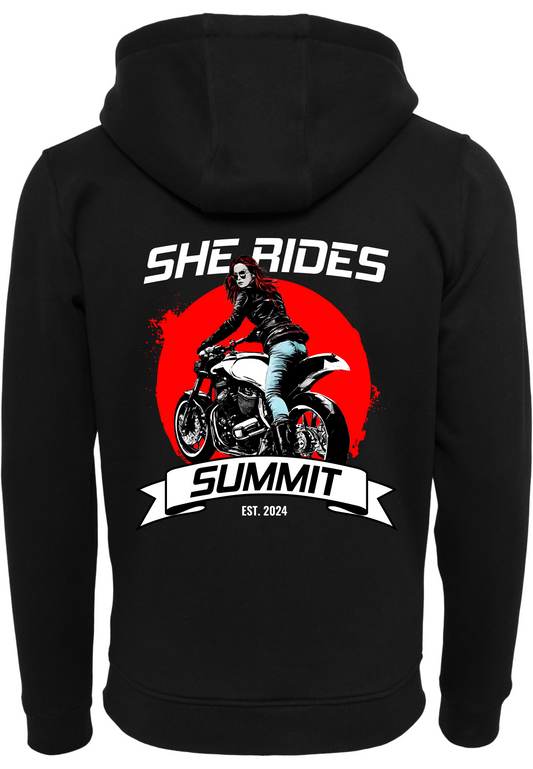 She Rides - Zipper "Summit" - Optional mit Personalisierung